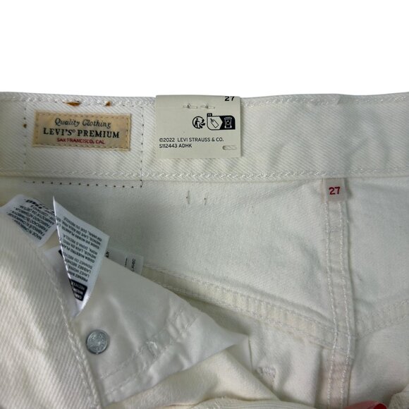 Levi’s Premium White Denim Midi Skirt W27 (Women’s 4) High Rise NWT - Picture 9 of 16